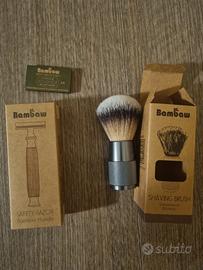 Rasoio + pennello + lamette