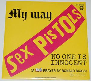 SEX PISTOLS 45 giri "7 MY WAY - VINILE TRASPARENTE