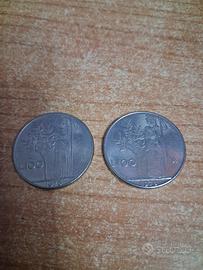 coppia monete 100 lire 1978 Minerva 