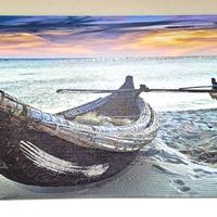 QUADRO Stampa Tela CANVAS Paesaggi Mare Barche