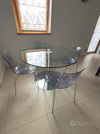 Tavolo Calligaris Rotondo 120 cm piu 4 sedie