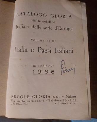 Catalogo Gloria dei francobolli italia 1966