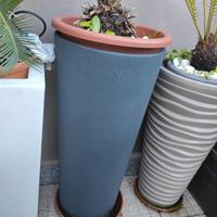 Vaso fioriera Veca, molto grande e alto grigio
