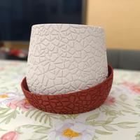 Vaso marmorizzato 2 pezzi