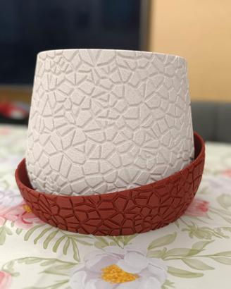 Vaso marmorizzato 2 pezzi