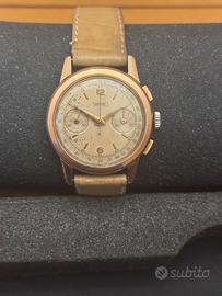 Eberhard cronografo vintage oro rosa 18k e acciaio