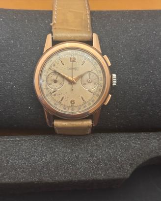Eberhard cronografo vintage oro rosa 18k e acciaio