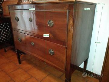 Cassettone Como' Luigi XVI Noce 700 Italia Rarità