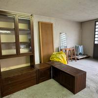 Mobile sala in noce arte povera