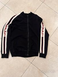 Gucci - Giacca Track Jacket Nera con Bande Logo