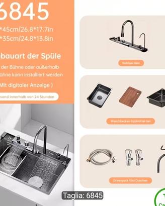 lavandino da cucina multifunzione nuovo