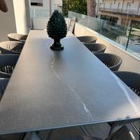 Tavolo Fast Outdoor in alluminio e piano in gres