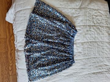Gonna blue con paiettes