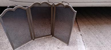 parascintille da camino pieghevole in ottone 