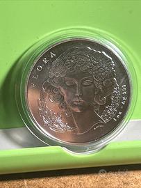 Moneta 1 oz 0,999 argento Italia flora e fauna
