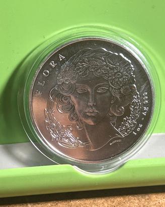 Moneta 1 oz 0,999 argento Italia flora e fauna