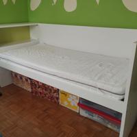 Letto singolo Ikea Flaxa testiera a scomparsa