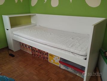 Letto singolo Ikea Flaxa testiera a scomparsa