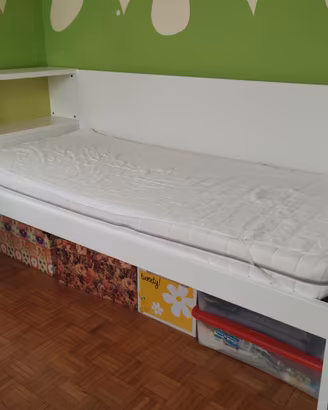 Letto singolo Ikea Flaxa testiera a scomparsa