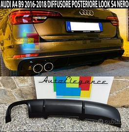 DIFFUSORE POSTERIORE AUDI A4 B9 2016-2018 LOOK S4