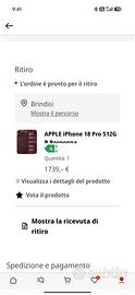 iPhone 18 pro 512 GB  no trattabile 
