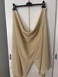 Stola elegante beige champagne coprispalle cerimon