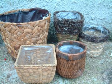 Portavasi da  fiori a cesto