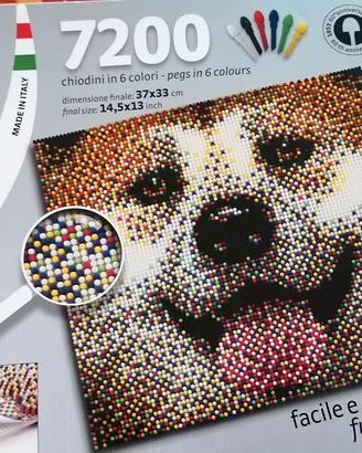 Chiodini Pixel Art Quercetti  gioco CANE - 7200 pz