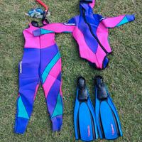 muta e pinne da sub da donna 