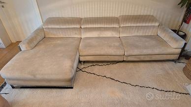 Divano Angolare con Seduta Reclinabile Elettrica