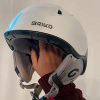 Casco Sci/Snowboard Briko Amak - Bianco/Nero - Tag