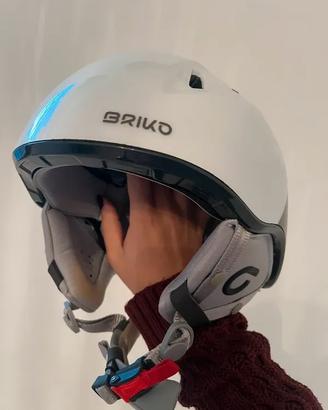 Casco Sci/Snowboard Briko Amak - Bianco/Nero - Tag