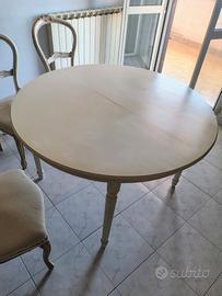 Tavolo rotondo allungabile shabby 