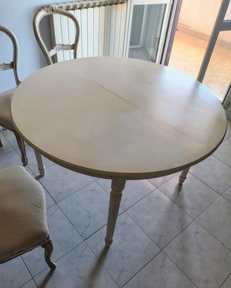 Tavolo rotondo allungabile shabby 