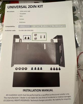Kit montaggio 2 din pioneer