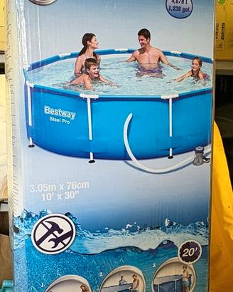 piscina Bestway 305 completa filtro a sabbia
