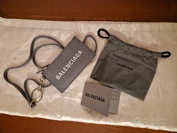 Portamonete tessere tracolla Balenciaga GREY