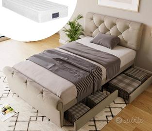 letto singolo con materasso 