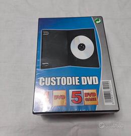 confezione di 5 custodie a libro per cd,dvd,bluray