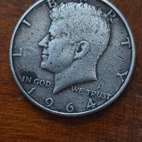 moneta rara half dollar del 1964 argento