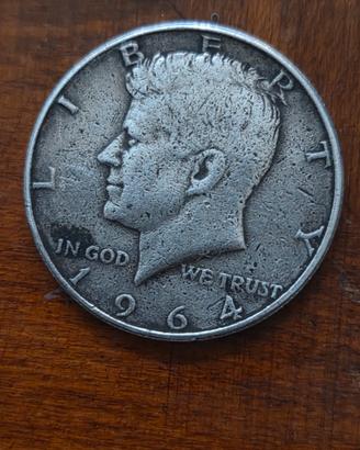 moneta rara half dollar del 1964 argento
