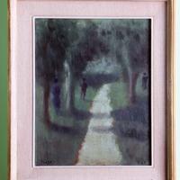  FERNANDO TROSO 1961. PAESAGGIO CON FIGURE