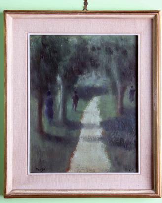  FERNANDO TROSO 1961. PAESAGGIO CON FIGURE