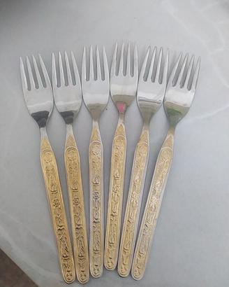 Forchette Rostfrei vintage per dolce