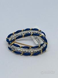 Spilla oro 18kt con brillanti e smalti epoca 1940