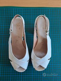 Sandali donna n. 35 tacco alto fantasia geometrica