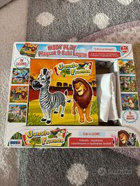 Sei puzzle da comporre con 9 cubi in legno