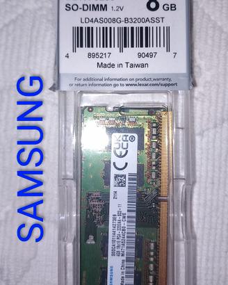 ram per laptop o portatile 8gb