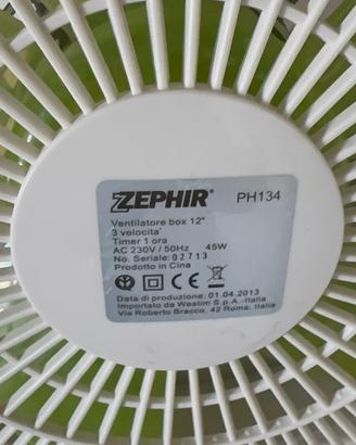 Ventilatore zephir