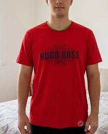 T-shirt Hugo Boss Rossa in Cotone Modern Fit